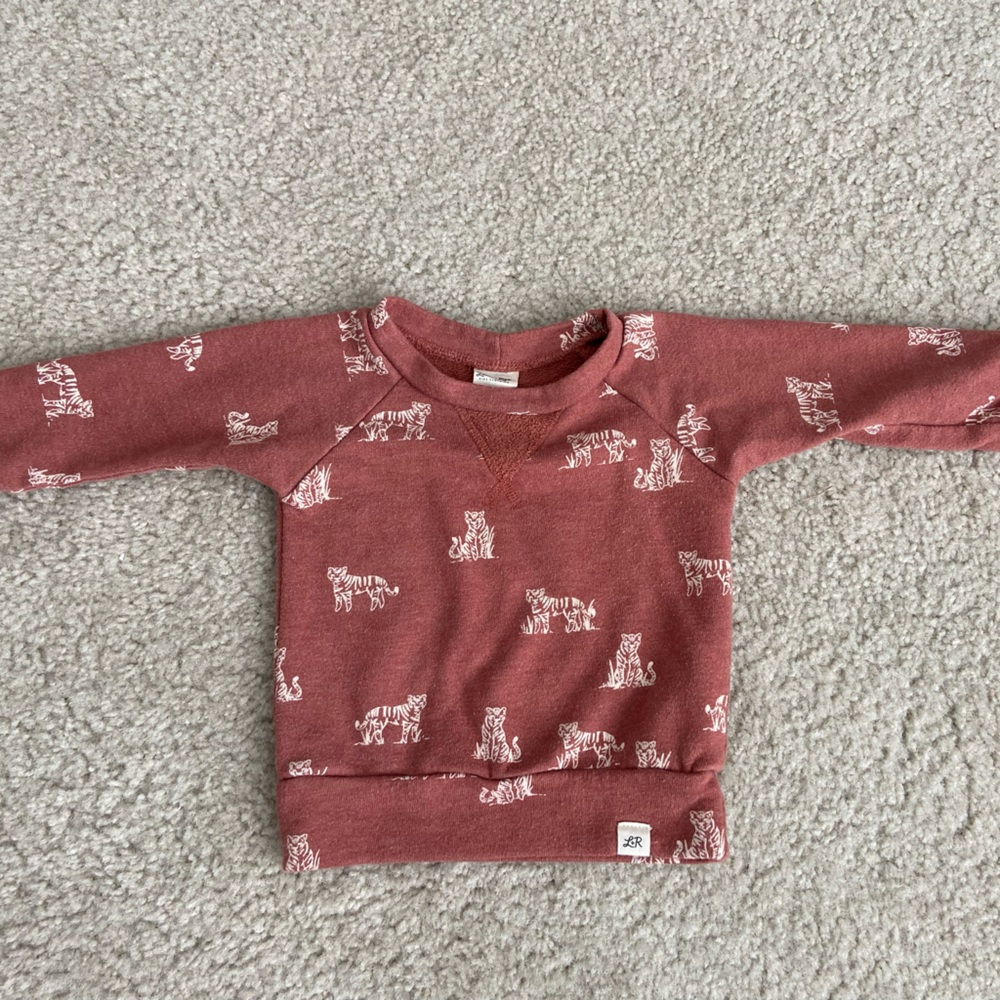 Lulu and Roo (Little Road Co) Sweatshirt 6-12 Months Spice Tiger 🐅